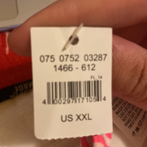 Pink striped bikini top. 2XL - Picture 5 of 5